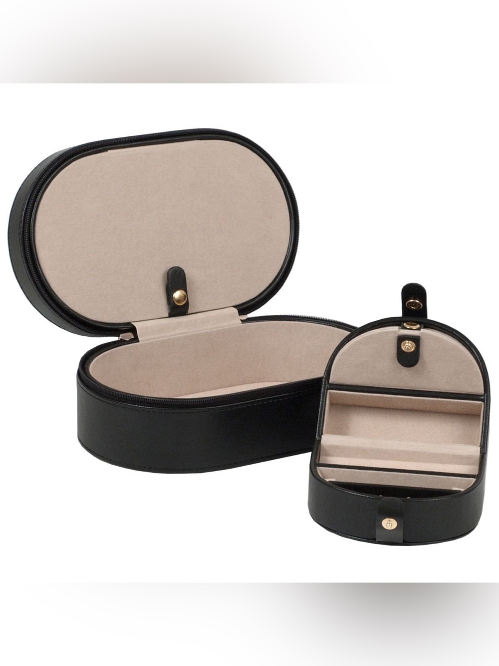 Wolf Heritage oval zip jewelry travel case - Picture 4 of 13